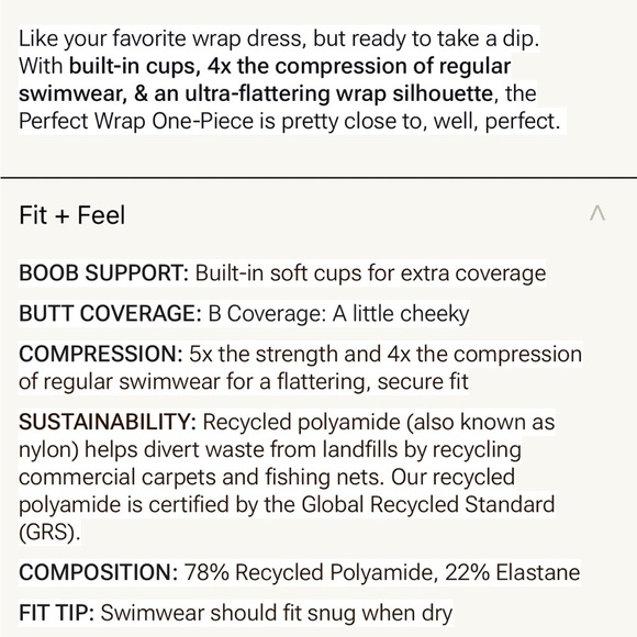 L.L. Bean x Summersalt The Perfect Wrap One Piece Swimsuit 22 Plus Batik - Picture 2 of 11